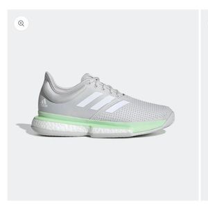 adidas SOLECOURT BOOST Tennis Shoes | Grey-Green | Women's 8